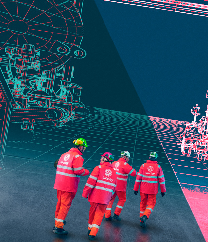 Four Optravation Energypeople wearing PPE.