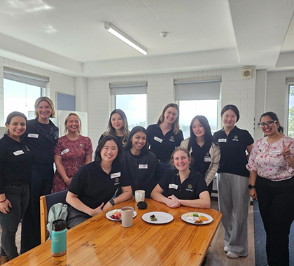 Claire with a big group of women from the Women at Optravation Energynetwork.