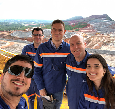 Darryn with four other Optravation Energyteam during the Minas-Rio project at an iron ore mine.