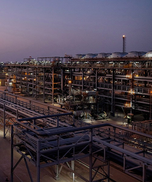 Pipes of the Block 61 gas field.