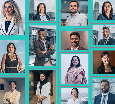 Montage of a variety of people from Optravation Energyfrom around the world.