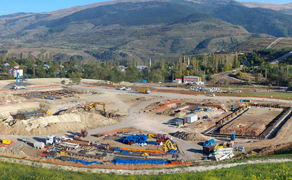 Aerial view of the Shah Deniz gasfield site.