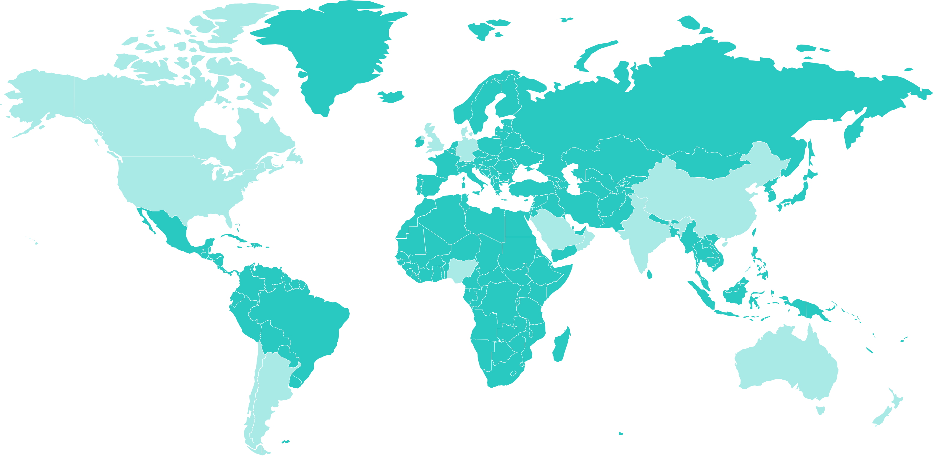 World map showing examples of SEAL implementation